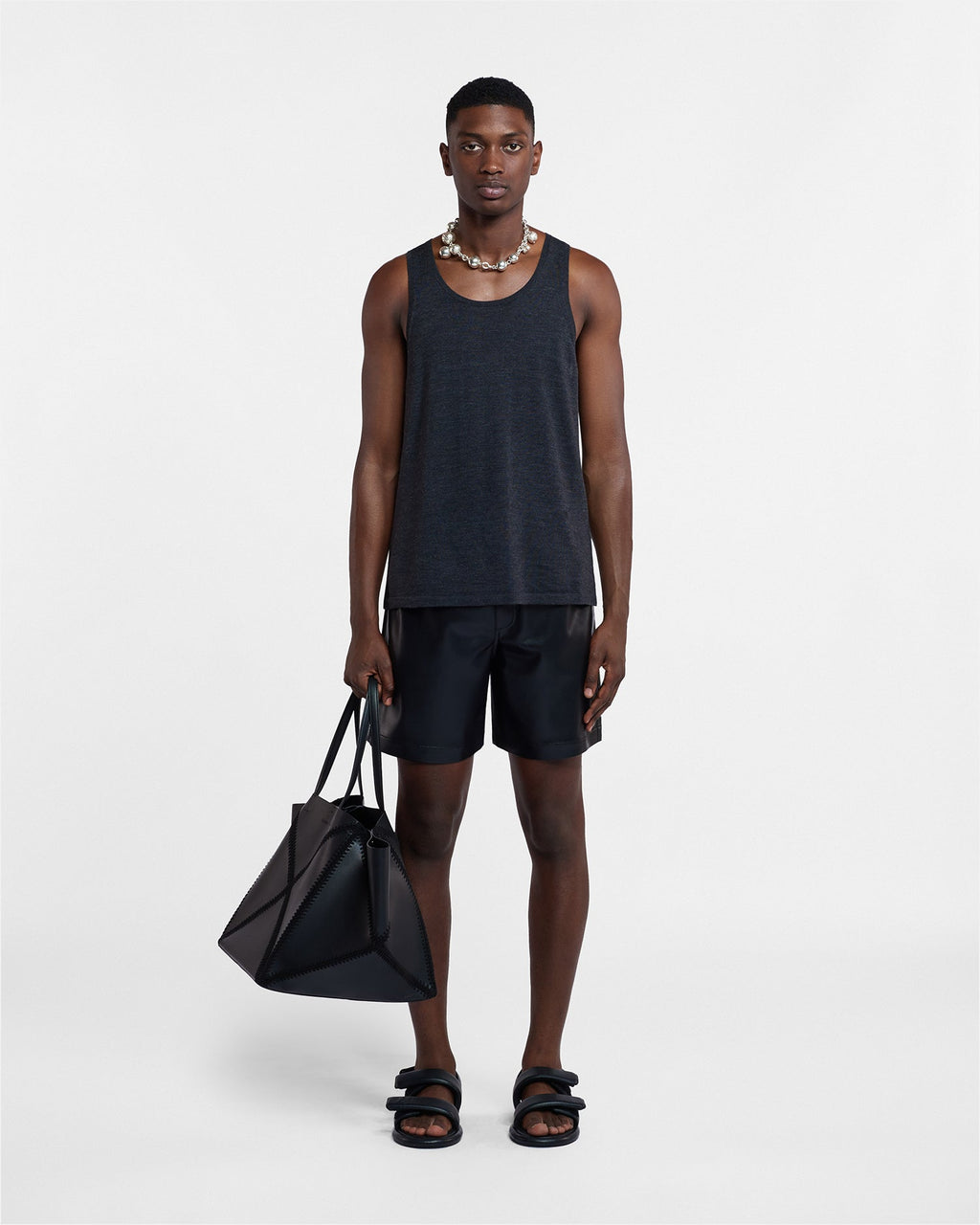 Shorts en similicuir - Noir