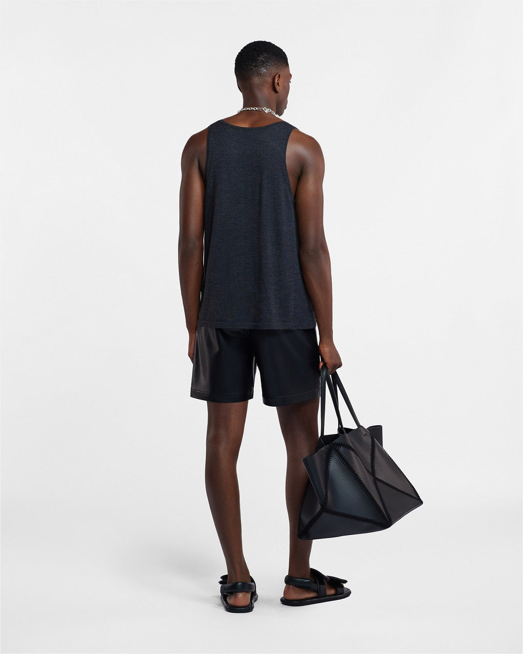 Shorts en similicuir - Noir