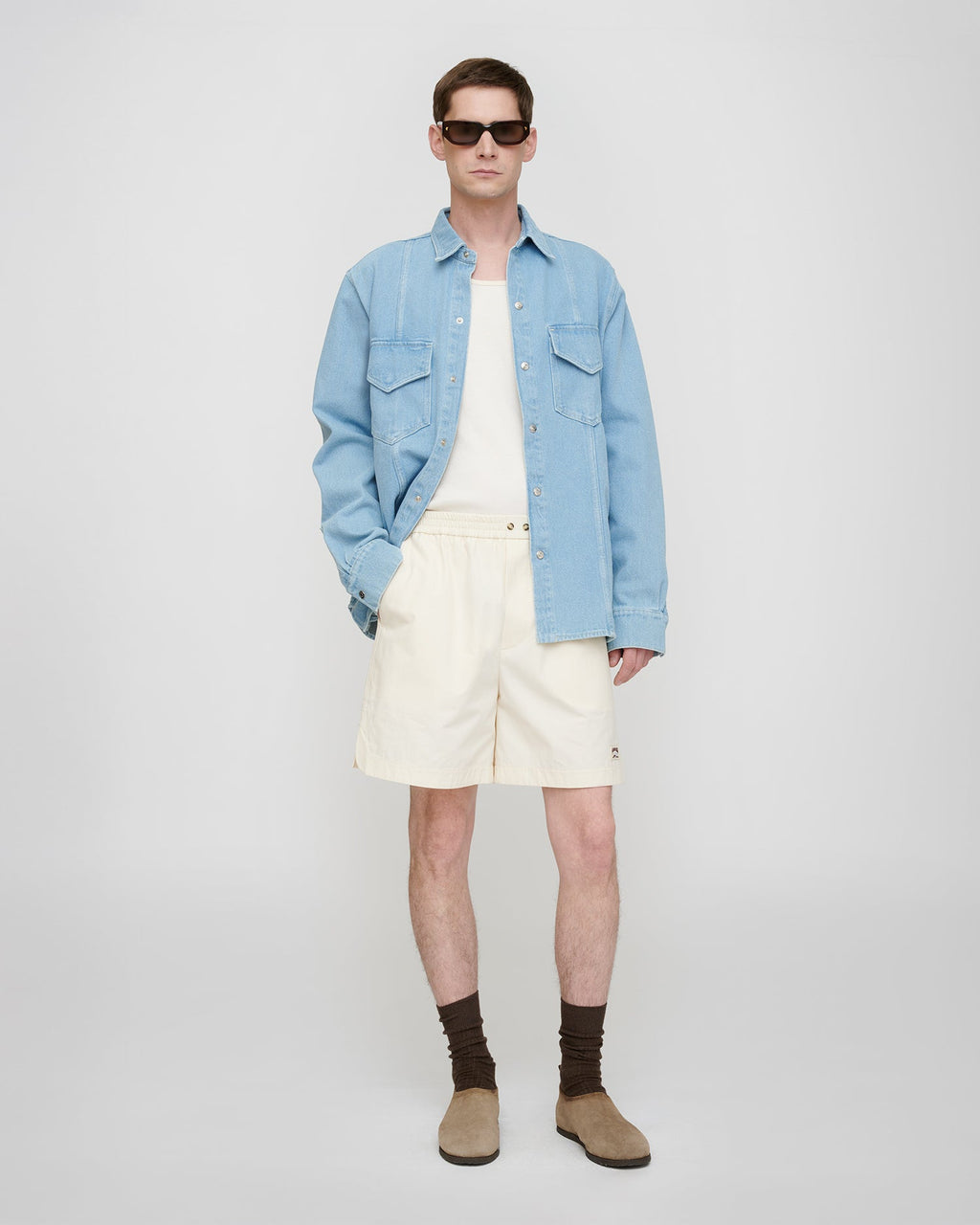 Surchemise en jean écologique - Délavé clair