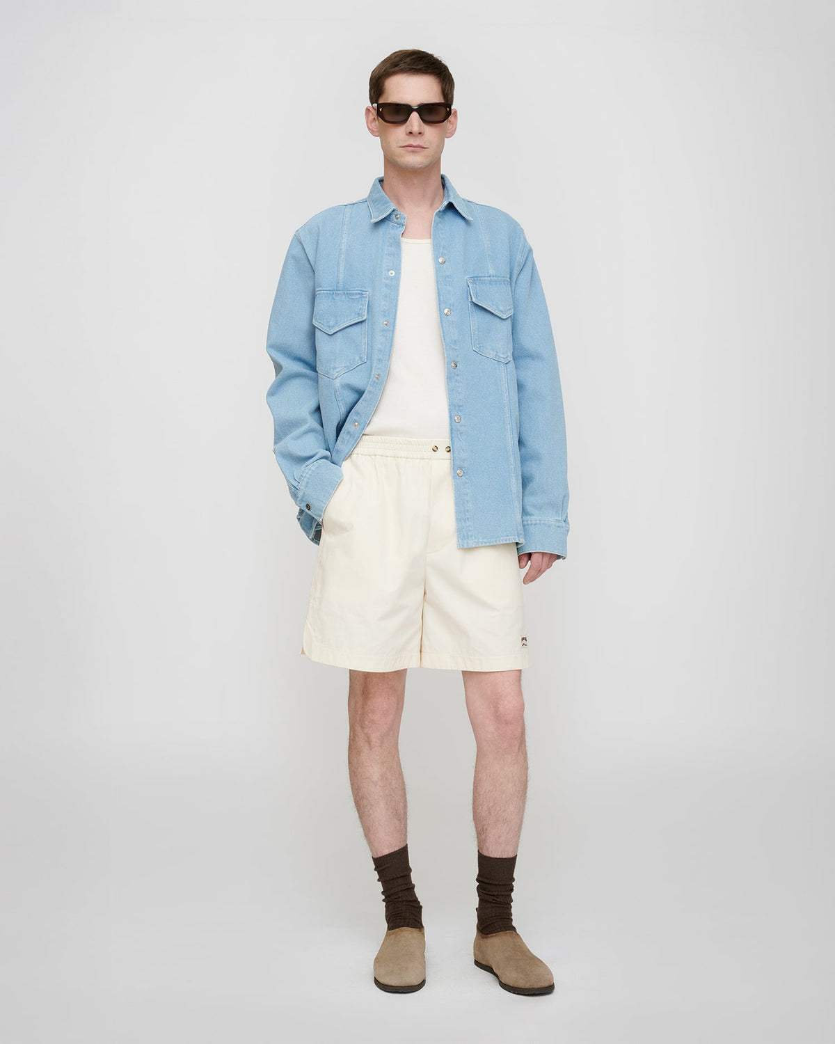 Surchemise en jean écologique - Délavé clair