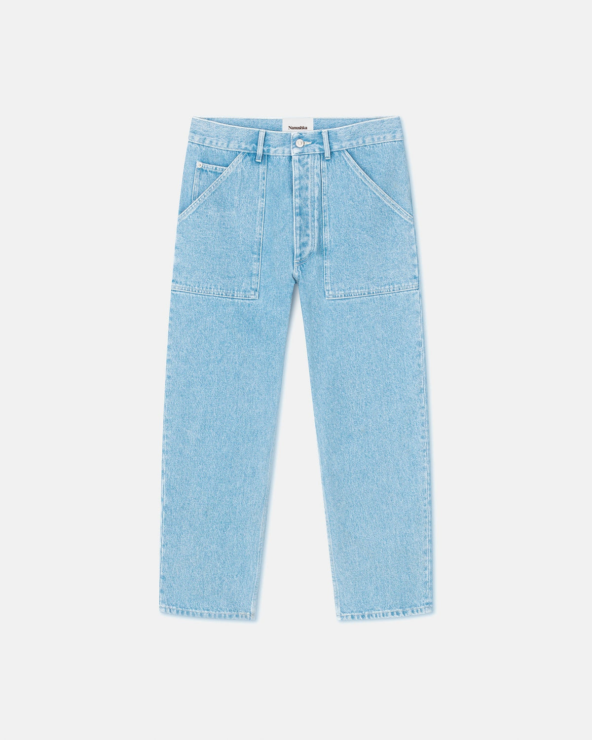 Jeans de travail écoresponsables en denim - Délavage clair