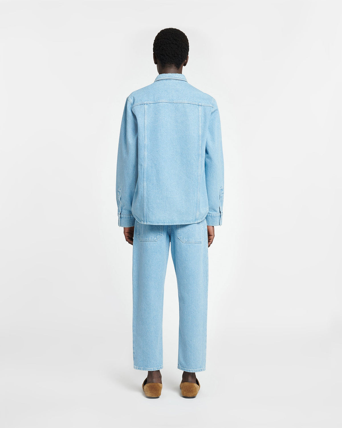 Jeans de travail écoresponsables en denim - Délavage clair