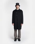 Manteau double en laine et soie - Noir