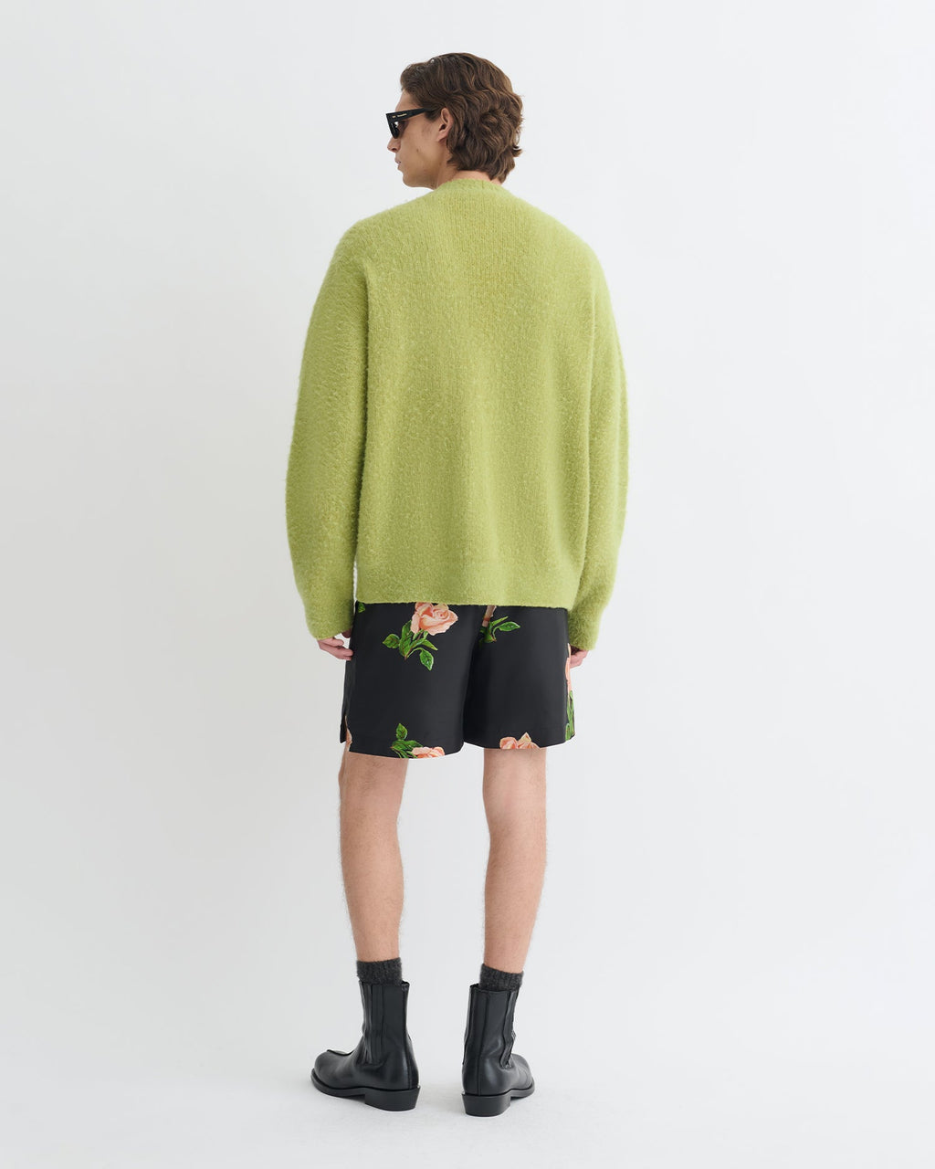 Cardigan en alpaga brossé - Vert