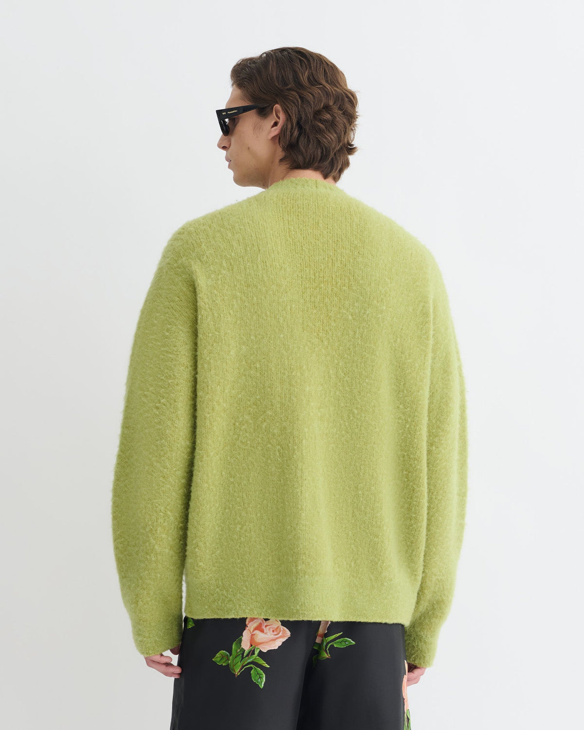 Cardigan en alpaga brossé - Vert