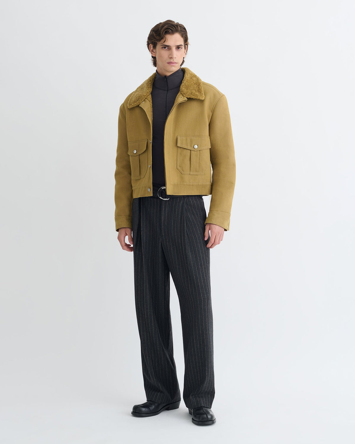 Veste en coton huilé - Kaki jaune