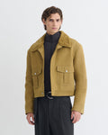 Veste en coton huilé - Kaki jaune