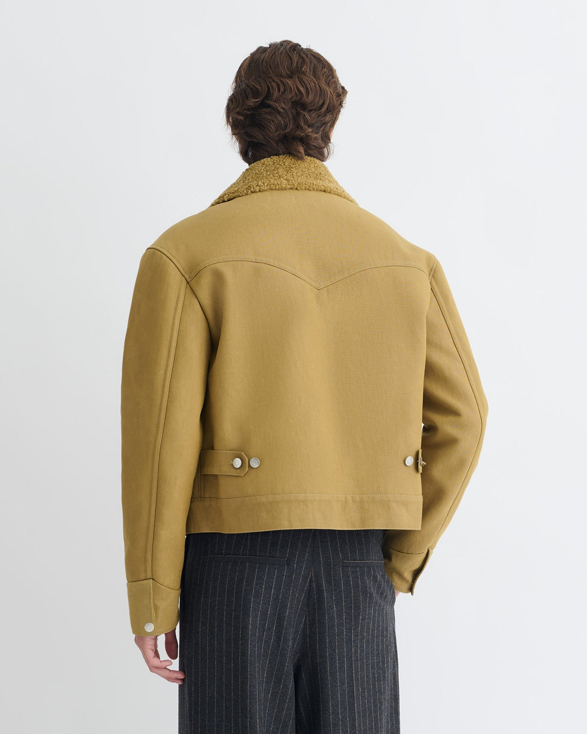 Veste en coton huilé - Kaki jaune