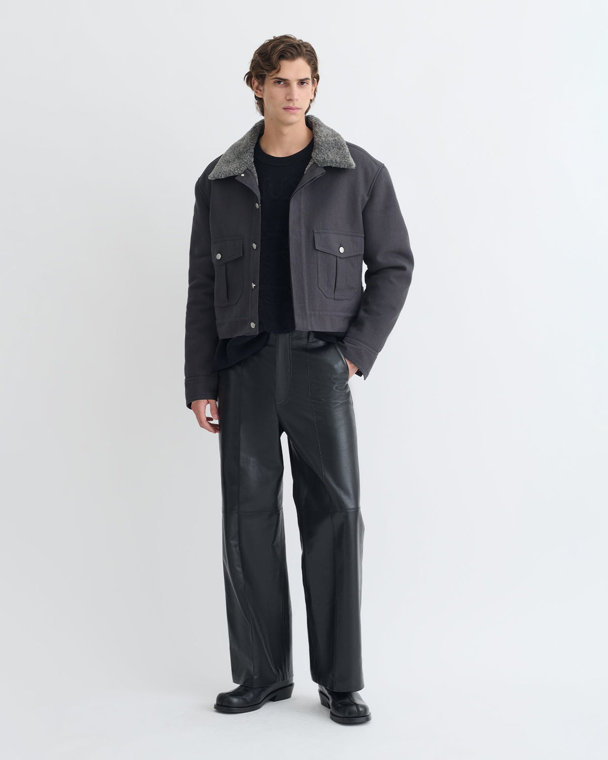 Veste en coton huilé - Graphite