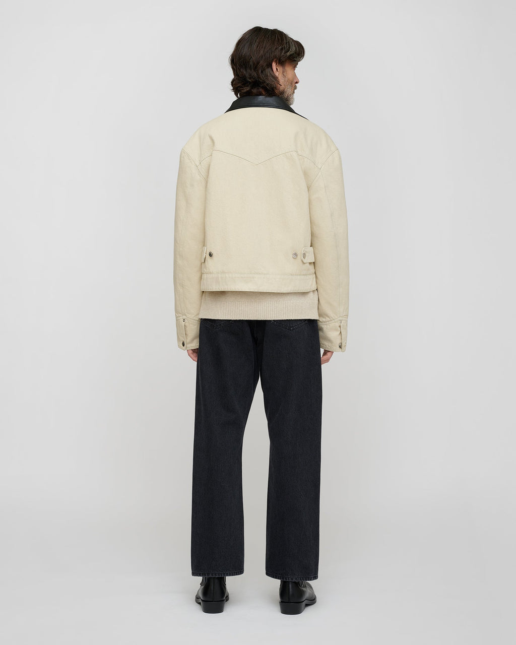 Veste en jean - Beige/Noir