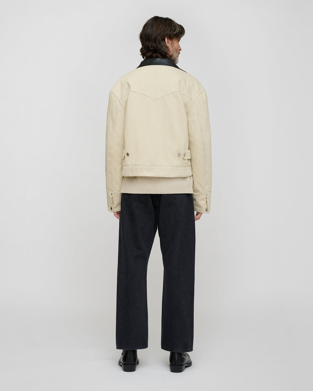 Veste en jean - Beige/Noir