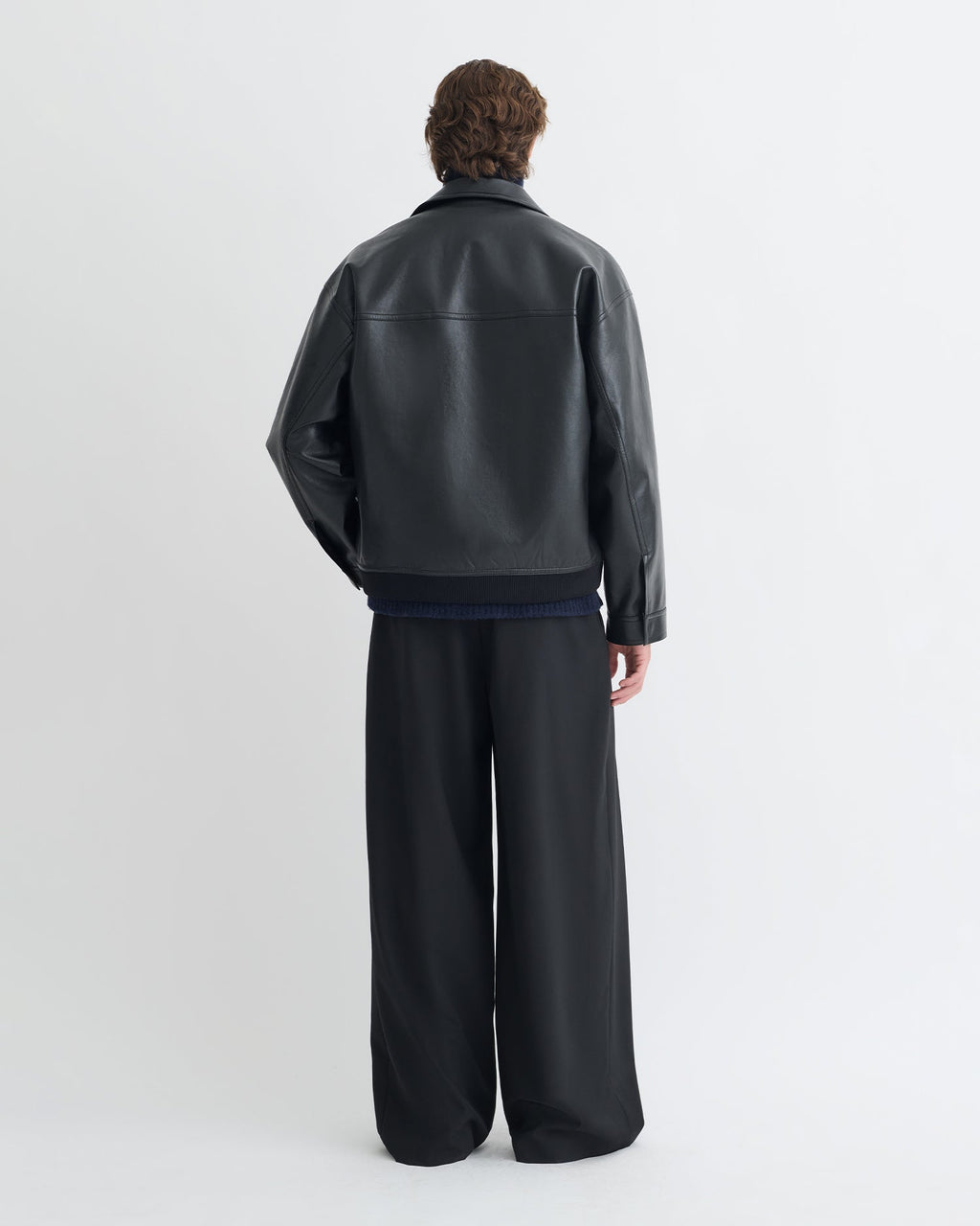 Veste en cuir régénéré - Noir
