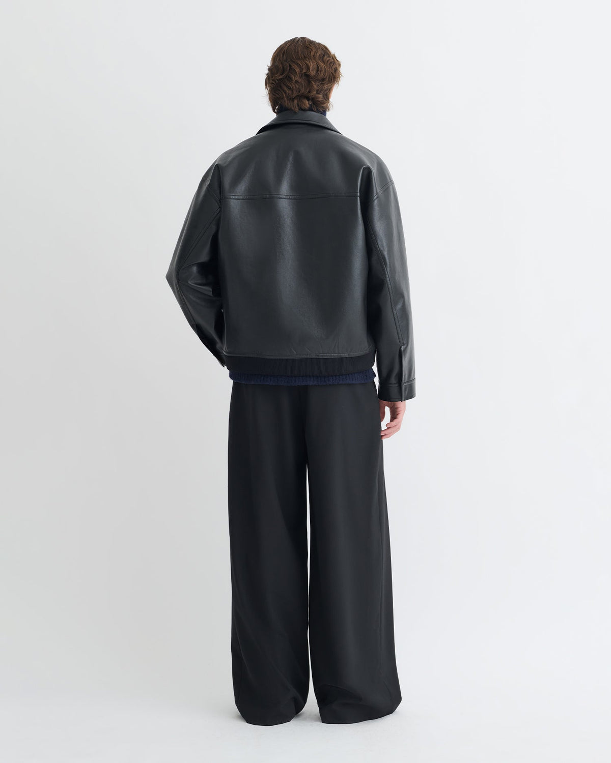 Veste en cuir régénéré - Noir