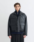 Veste en cuir régénéré - Noir