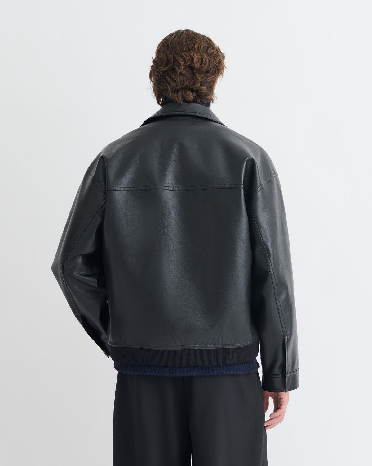 Veste en cuir régénéré - Noir