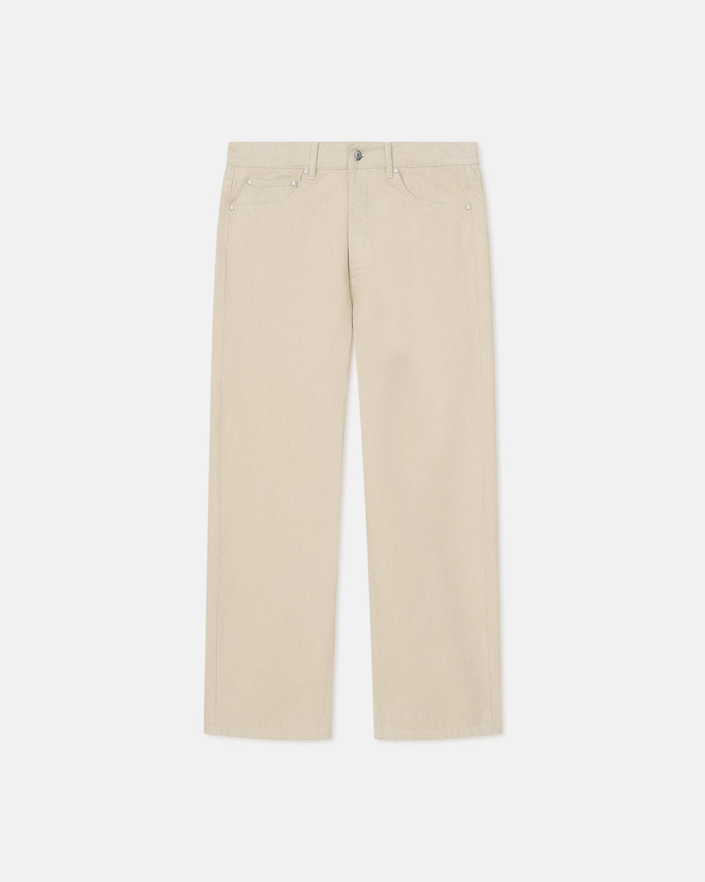 Jean bootcut en jean beige - Beige