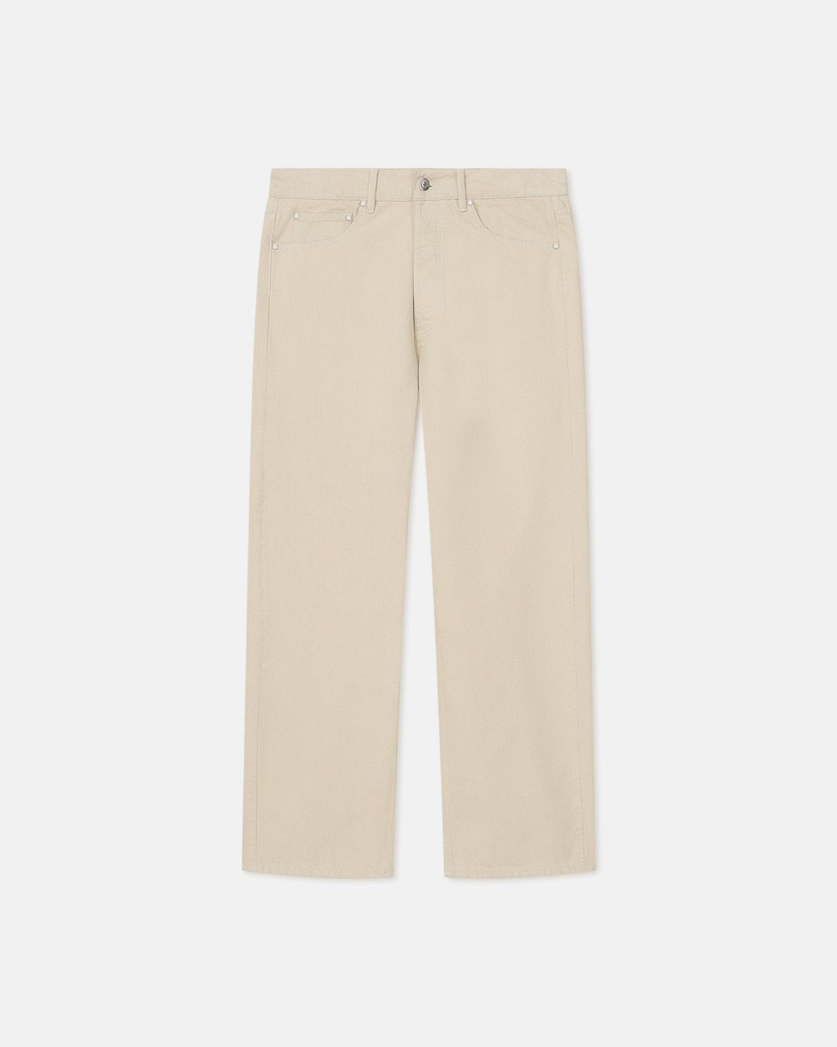 Jean bootcut en jean beige - Beige