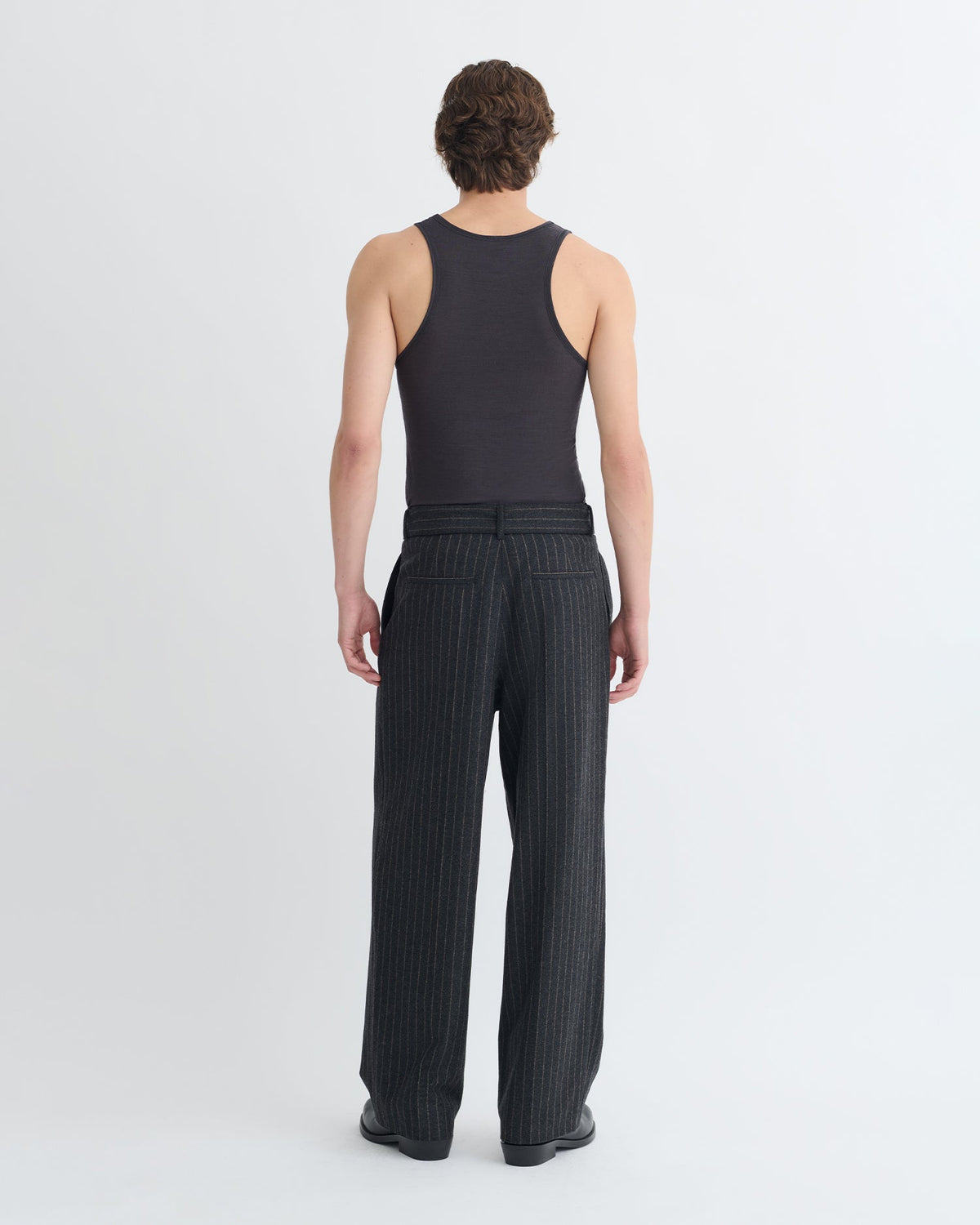 Débardeur en jersey de laine mélangée - Gris chiné