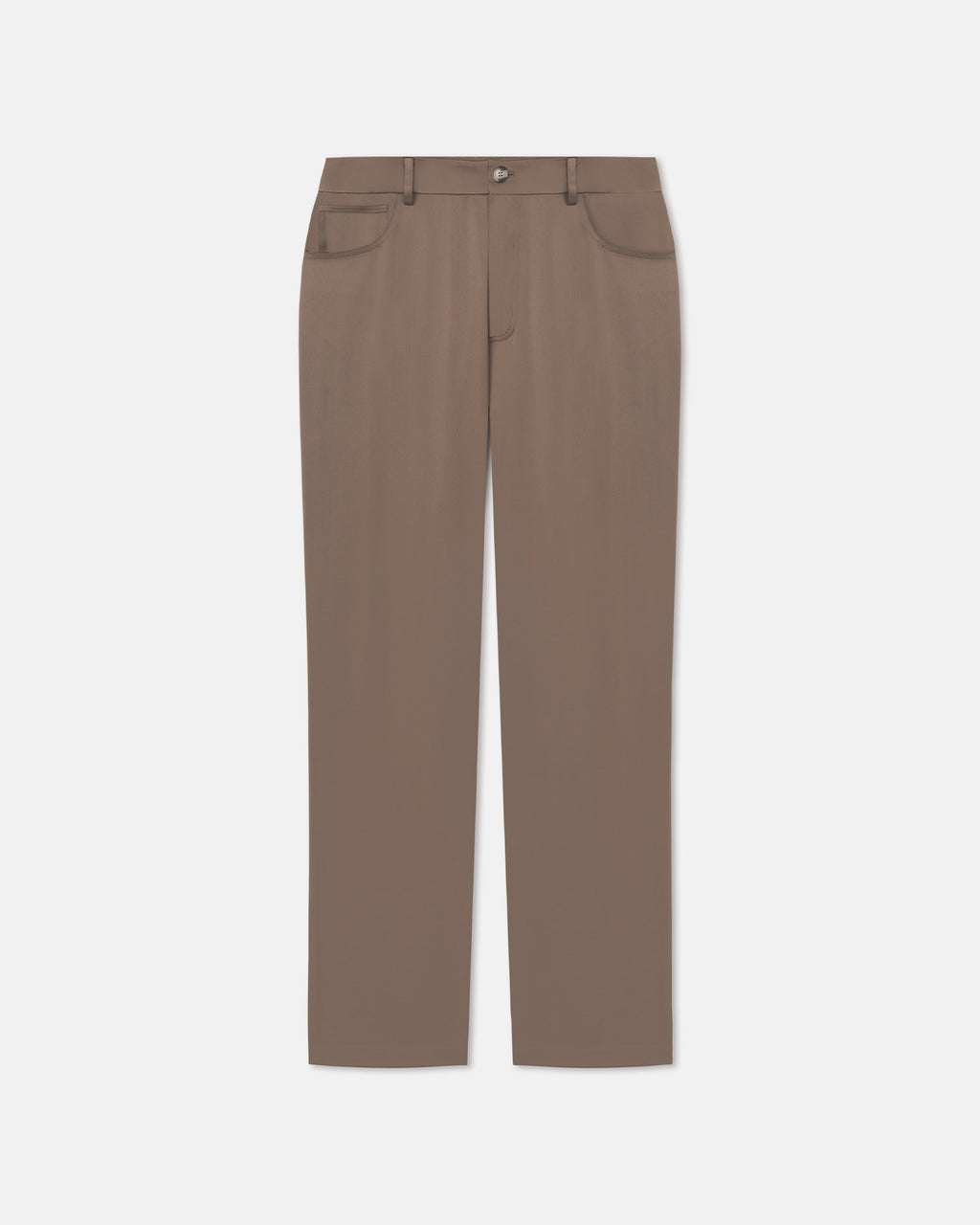 Pantalon en satin fluide - Grain de café