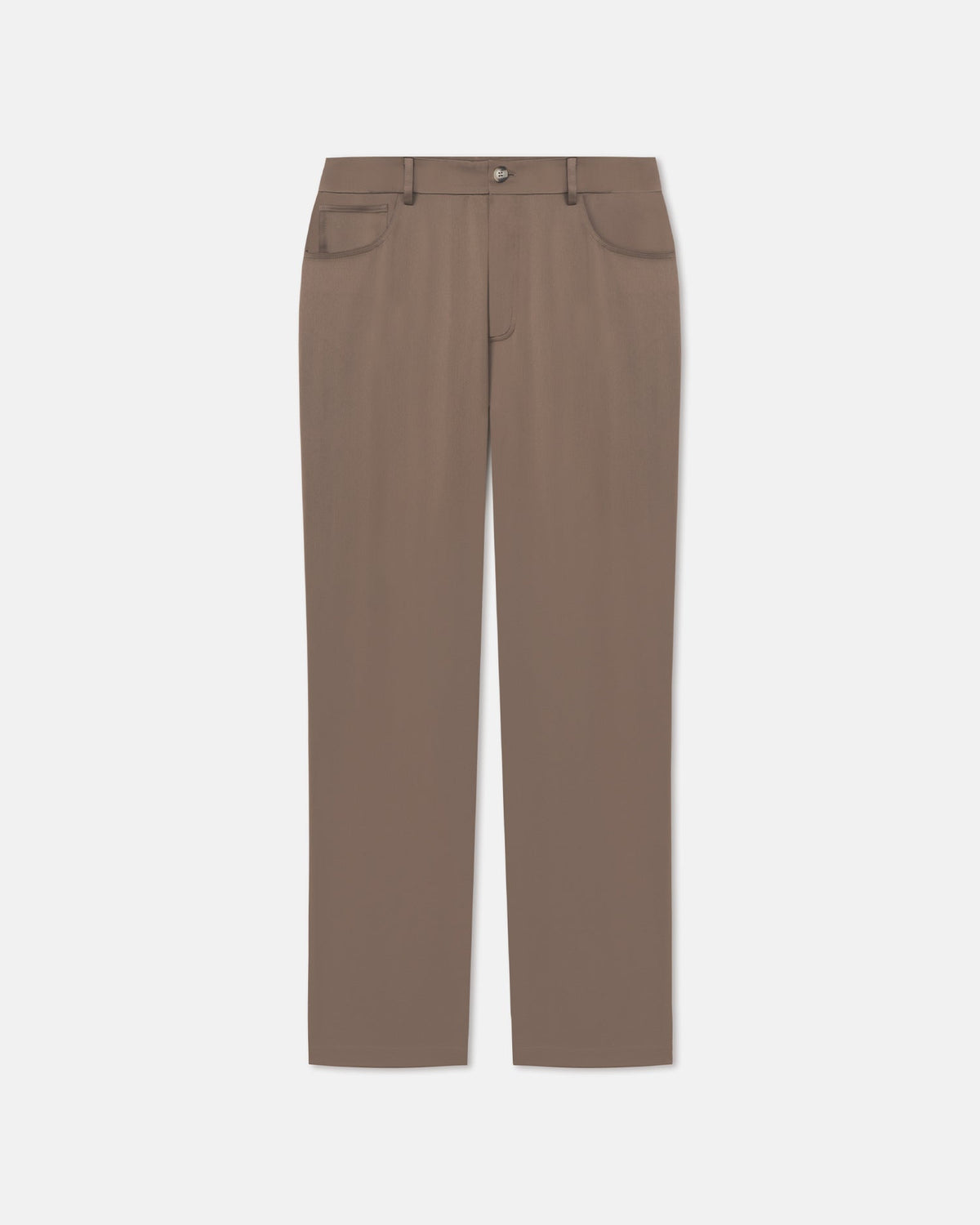 Pantalon en satin fluide - Grain de café