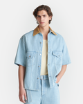 Chemise Western Eco Denim - Délavée éco/Noisette