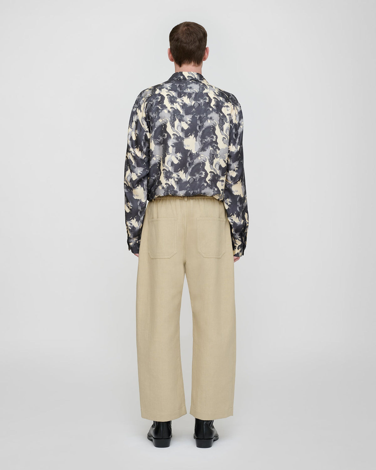 Pantalon Large en Lin Doublé - Sable