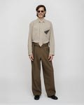 Chemise à carreaux - Crème/Gris