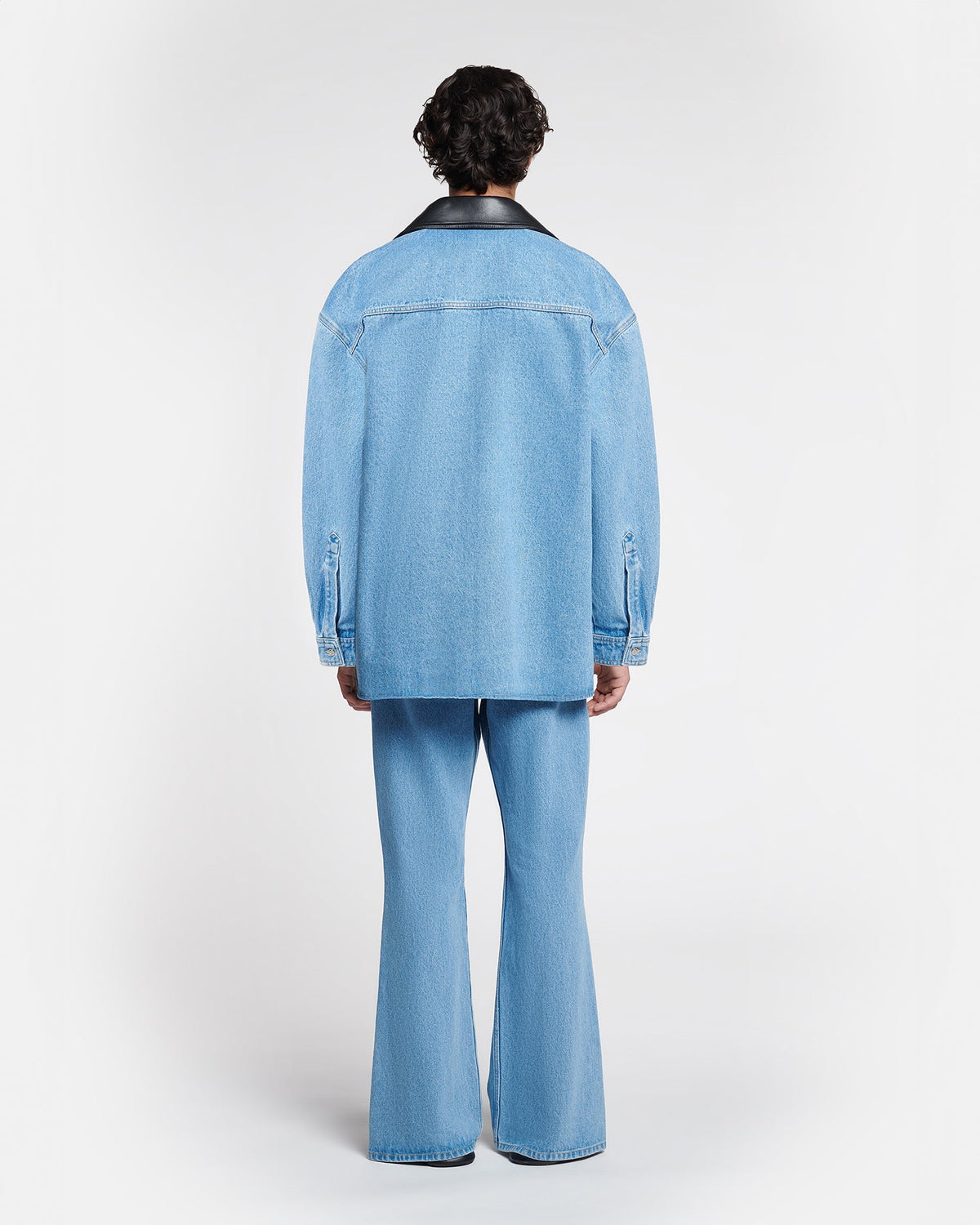 Chemise en jean en coton biologique - Bleu moyen