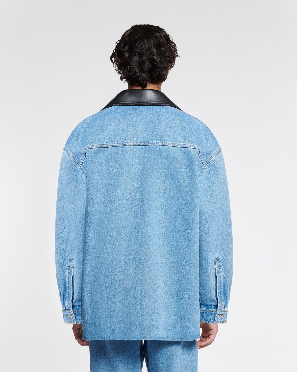 Chemise en jean en coton biologique - Bleu moyen