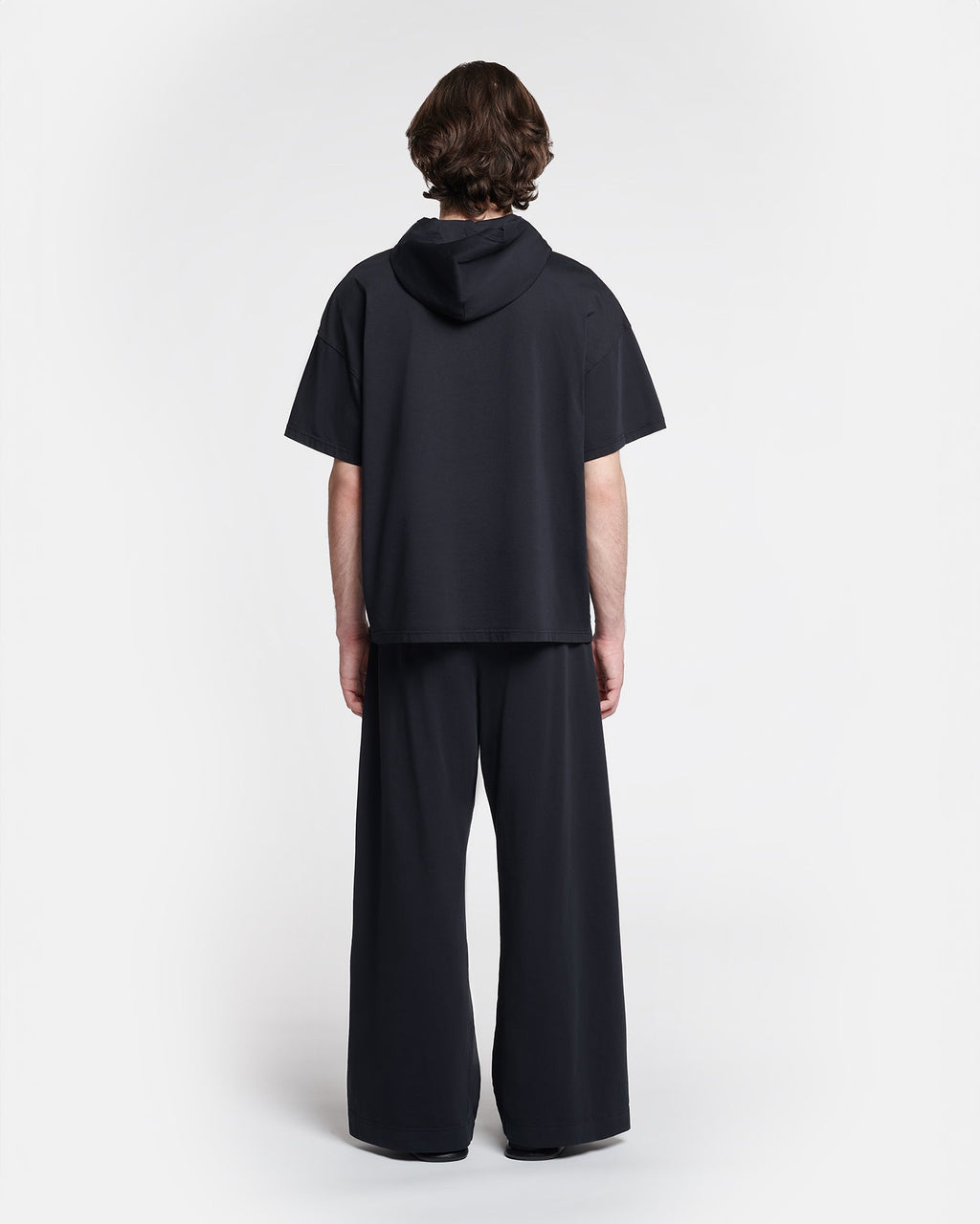 T-shirt à capuche en jersey de coton - Noir