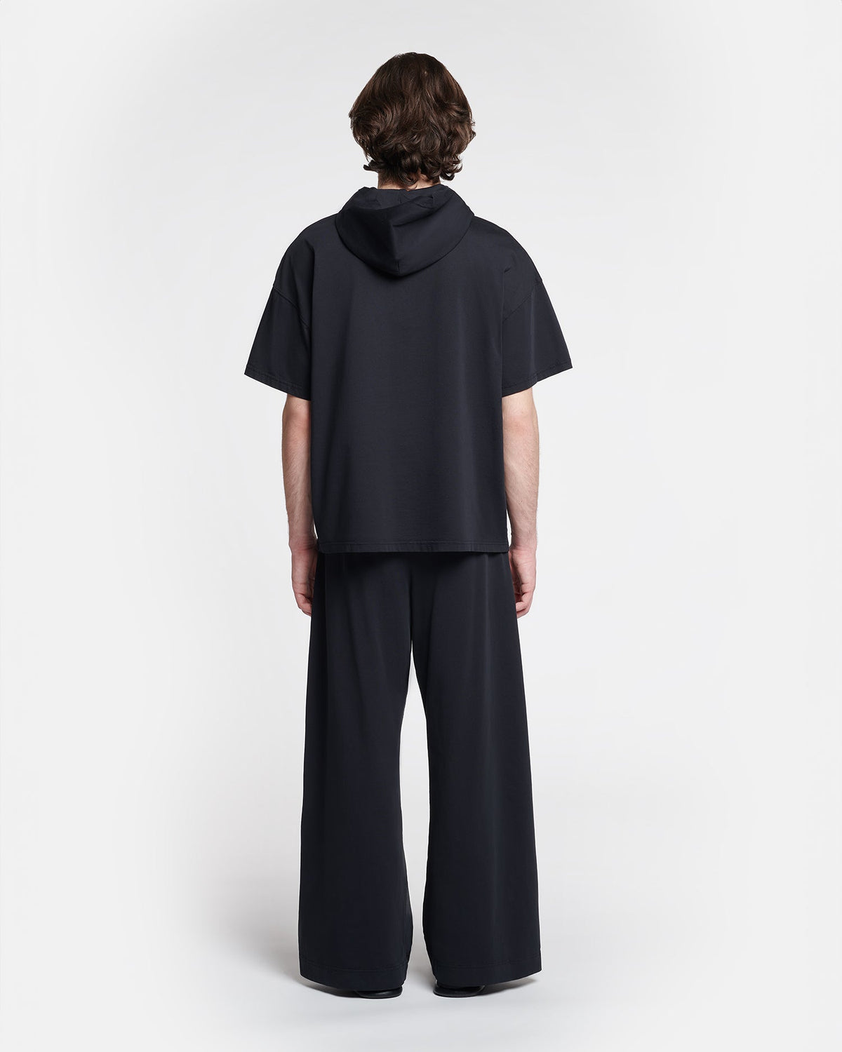 T-shirt à capuche en jersey de coton - Noir