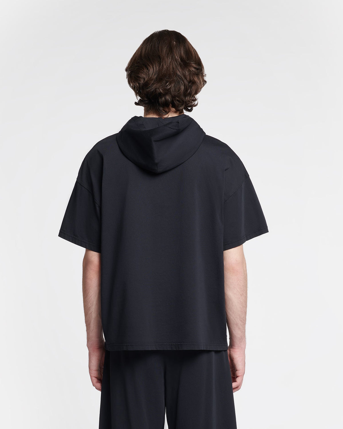 T-shirt à capuche en jersey de coton - Noir
