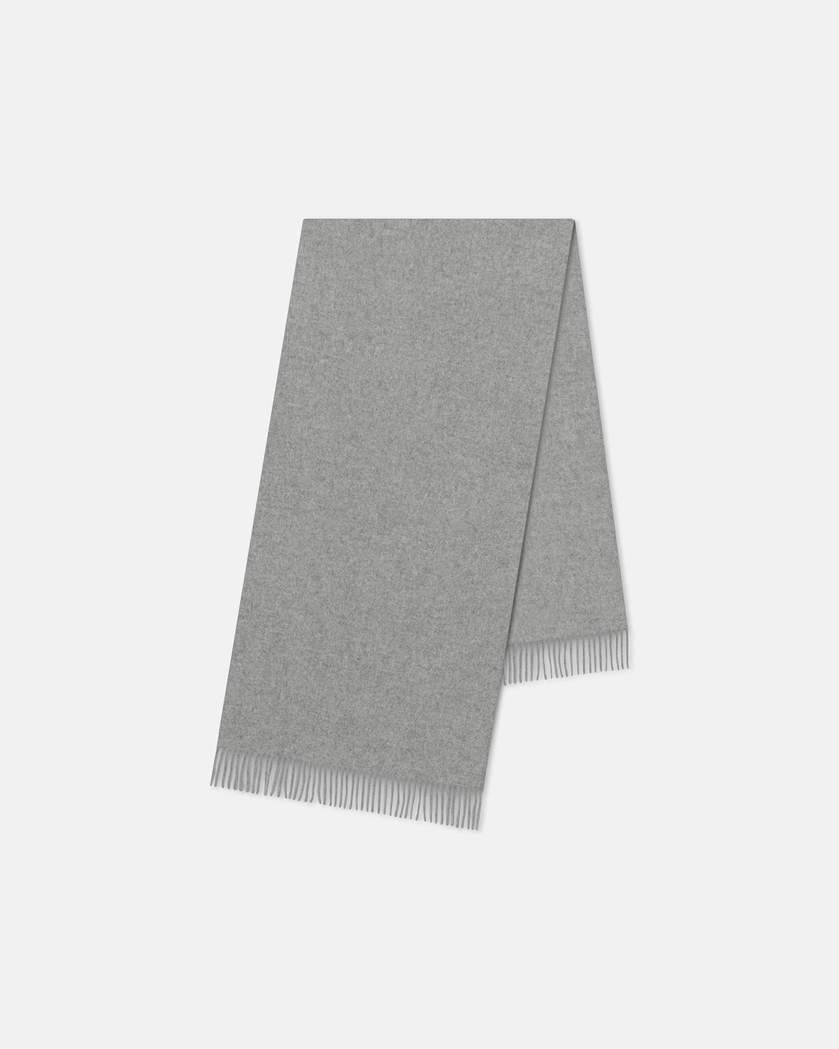 Écharpe oversize à franges - Gris mélangé