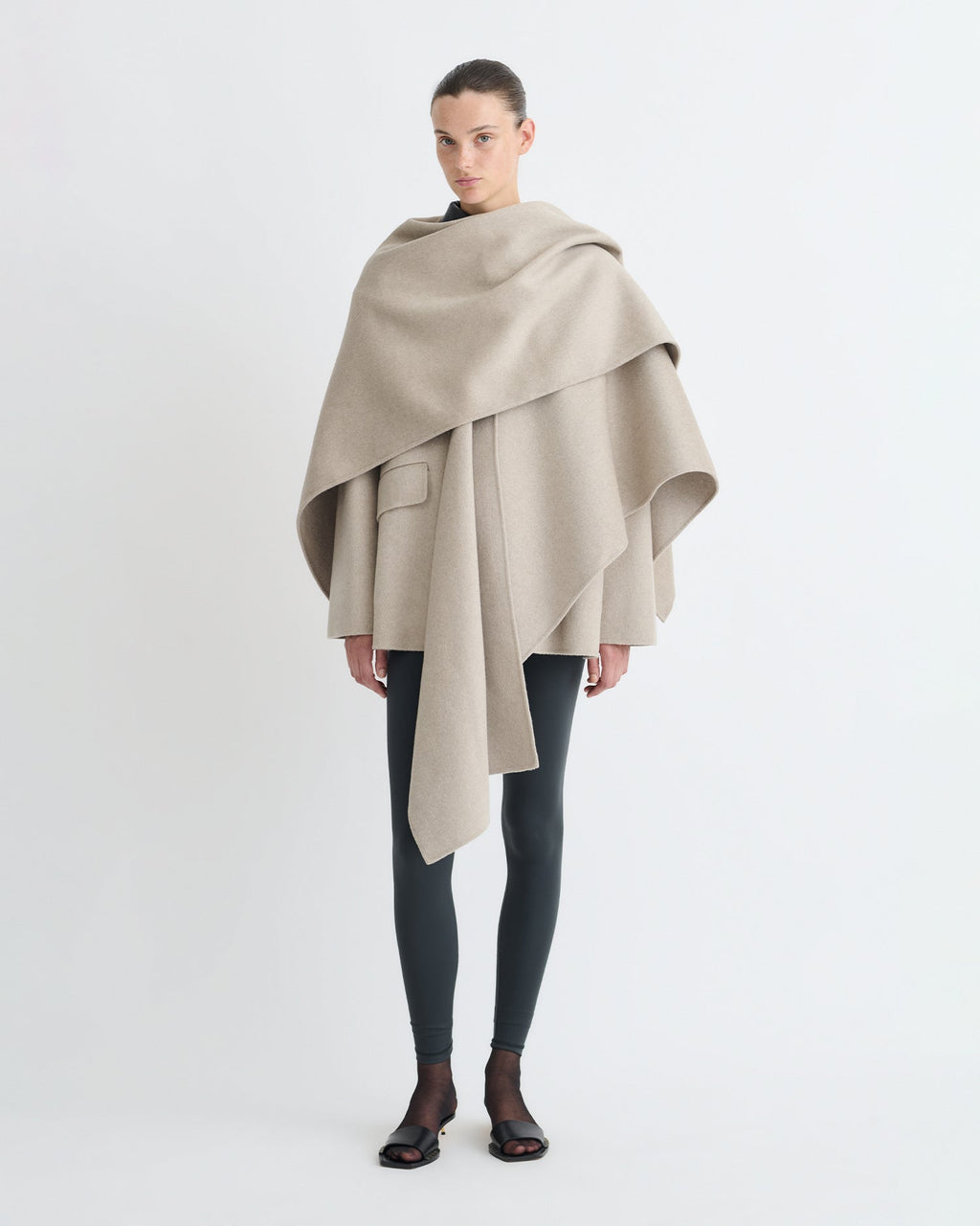 Écharpe double en laine - Stone