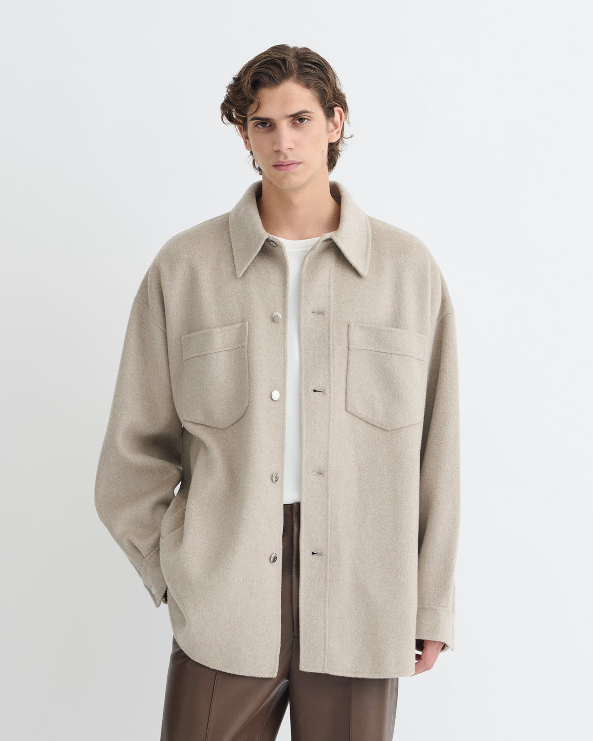 Surchemise en laine double - Pierre