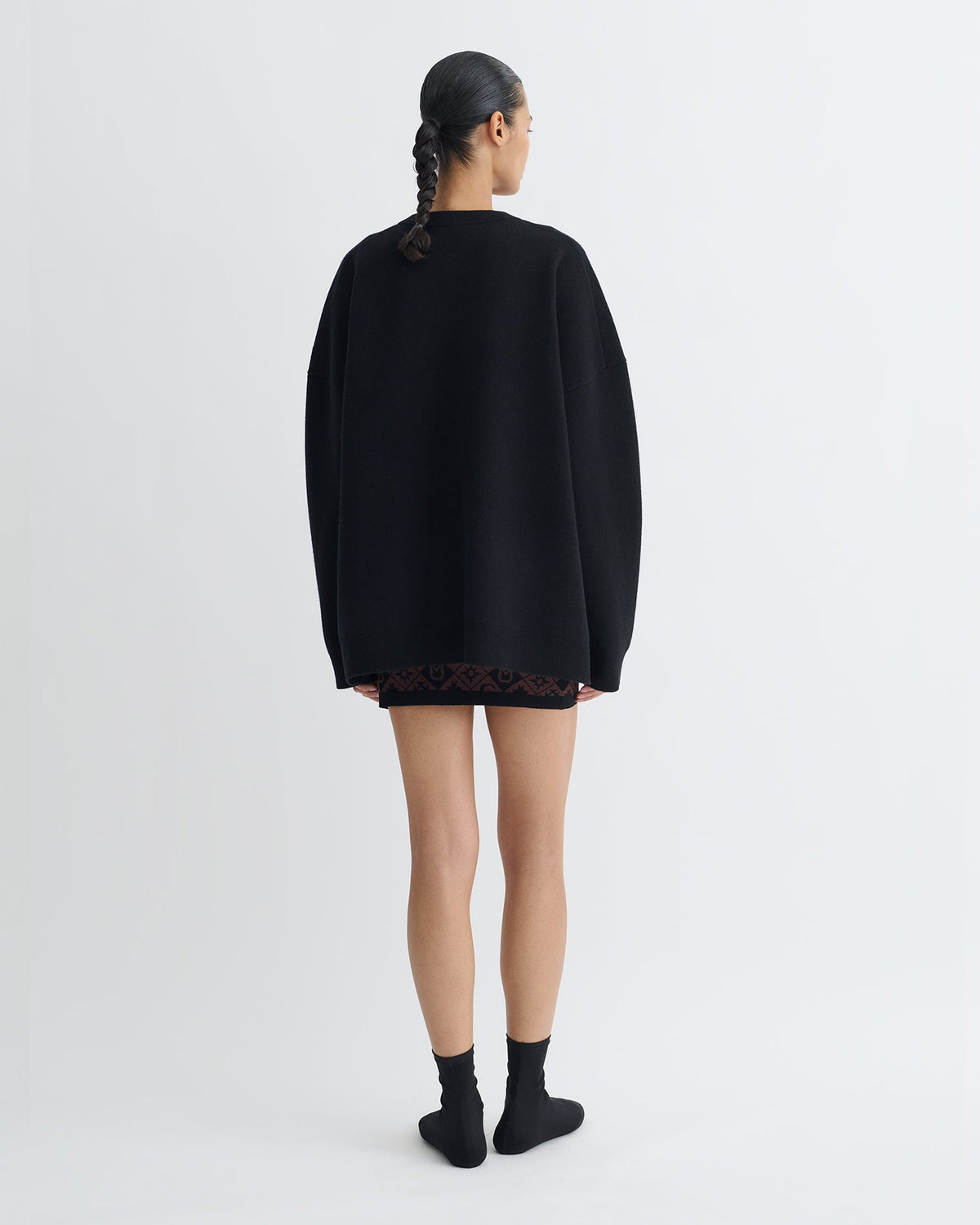 Pull mérinos - Noir/Noir cassé