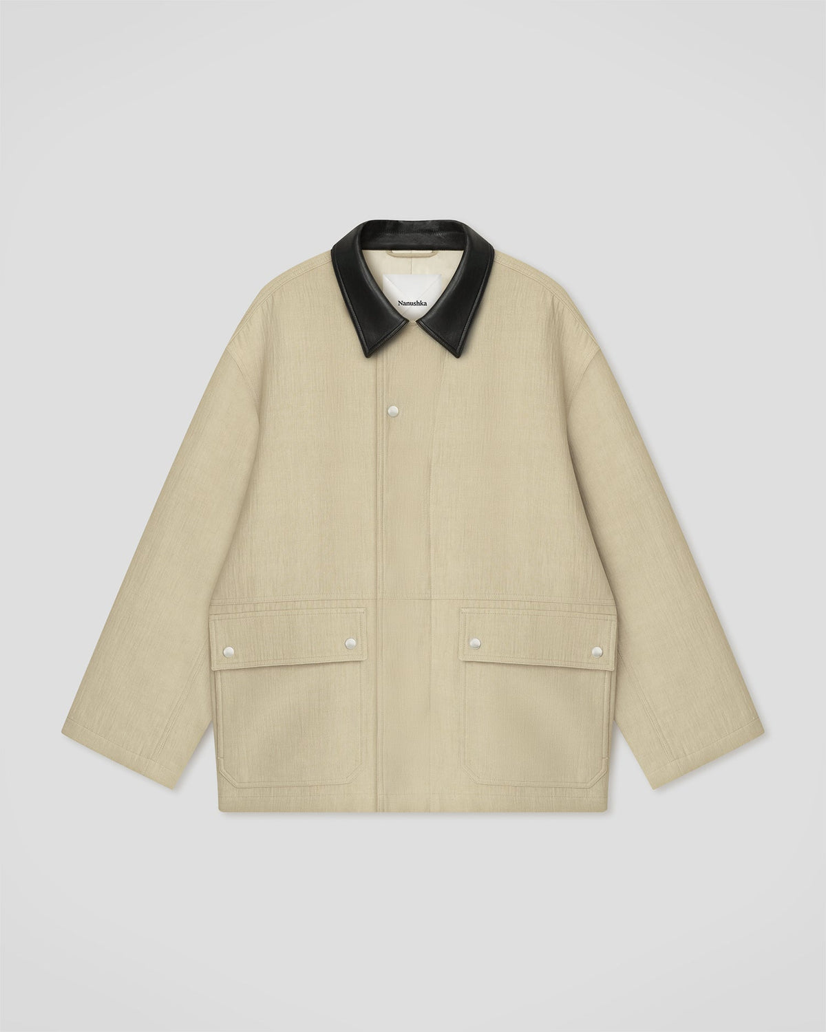 Veste en lin contrecollé - Sable