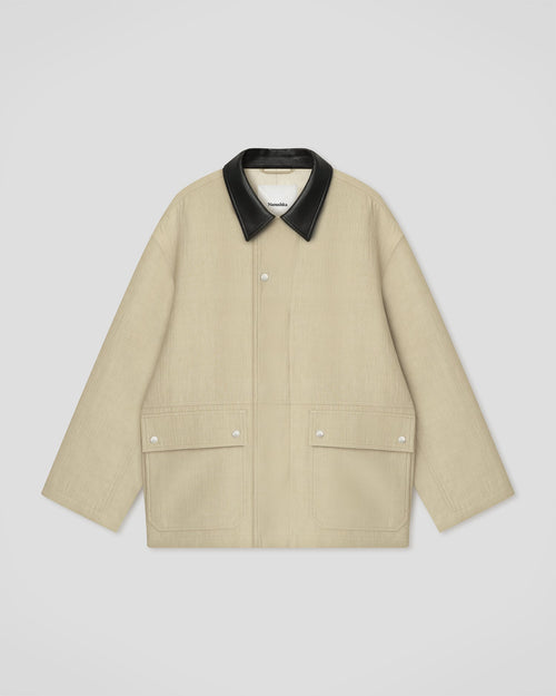 Veste en lin contrecollé - Sable