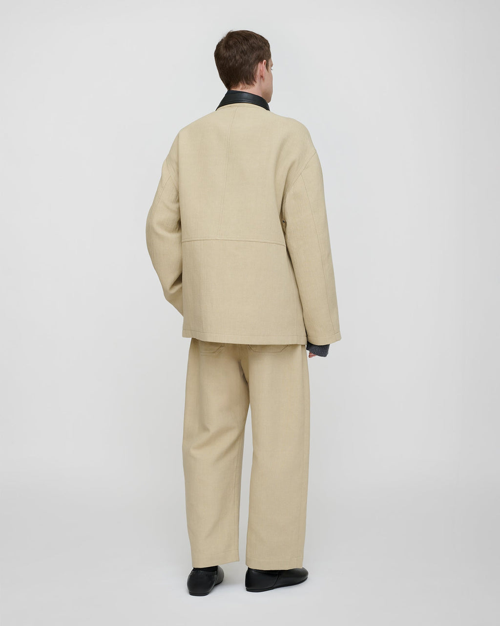 Veste en lin contrecollé - Sable