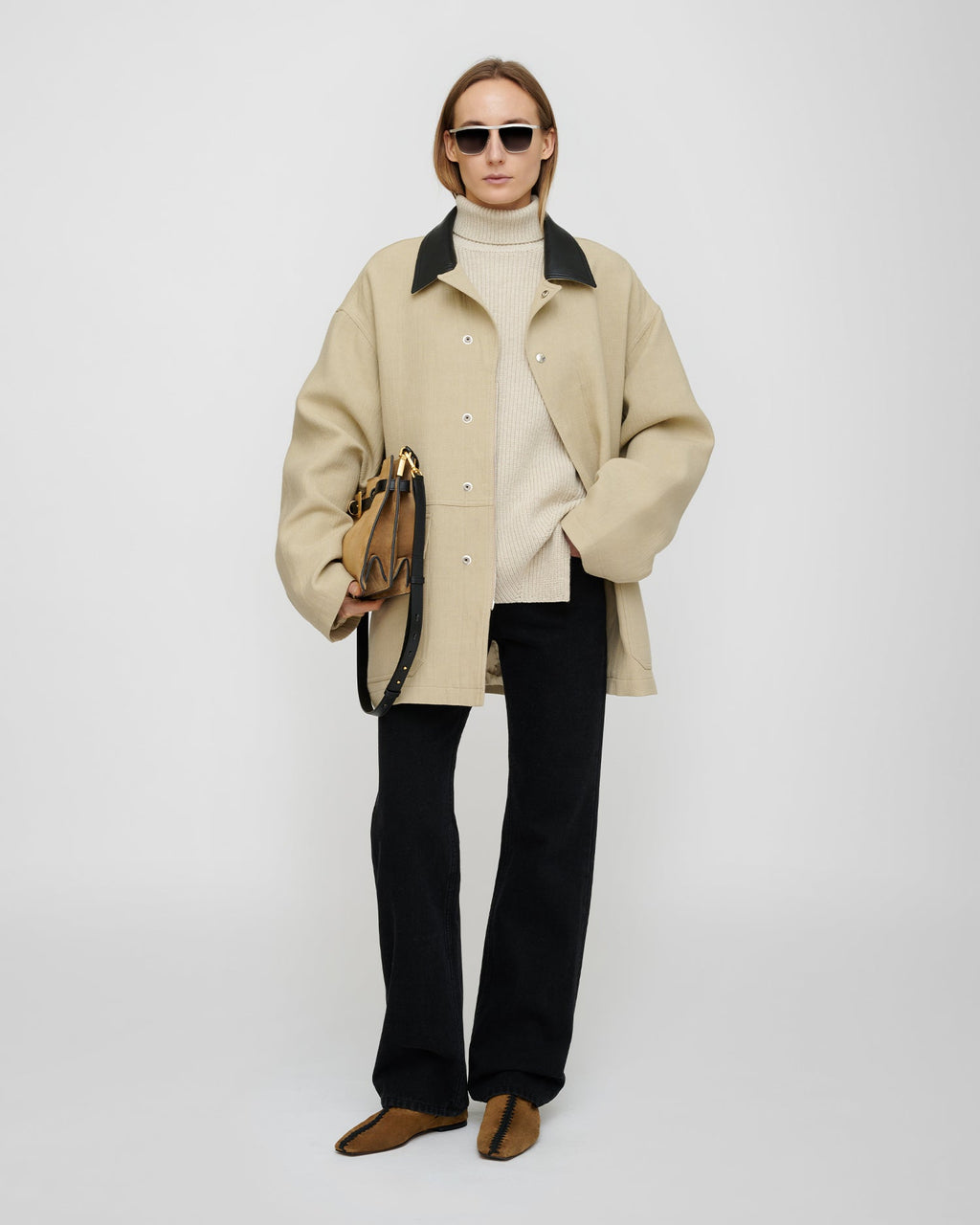 Veste en lin contrecollé - Sable
