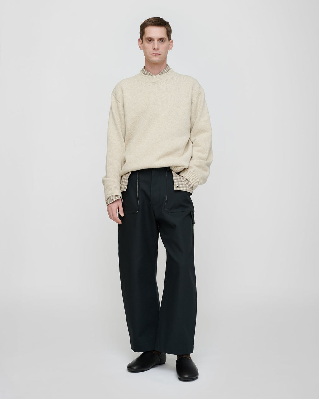 Pull en laine mélangée - Crème
