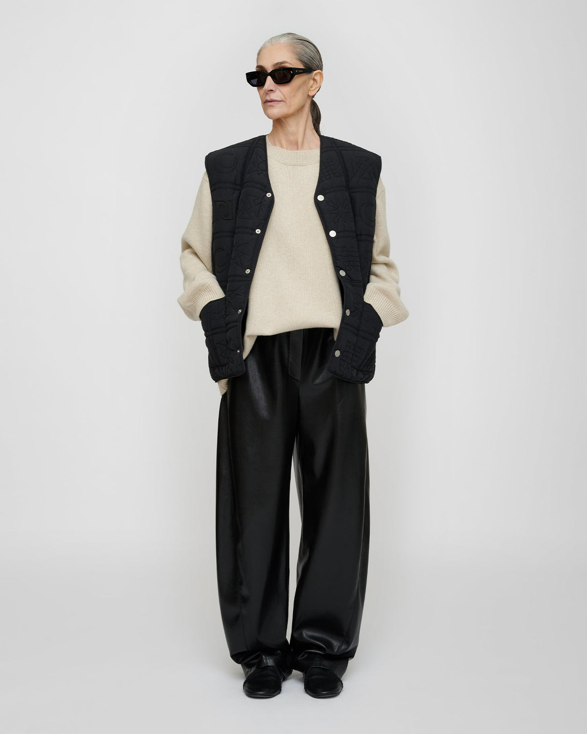 Pull en laine mélangée - Crème