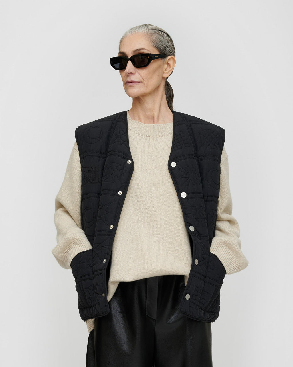 Pull en laine mélangée - Crème