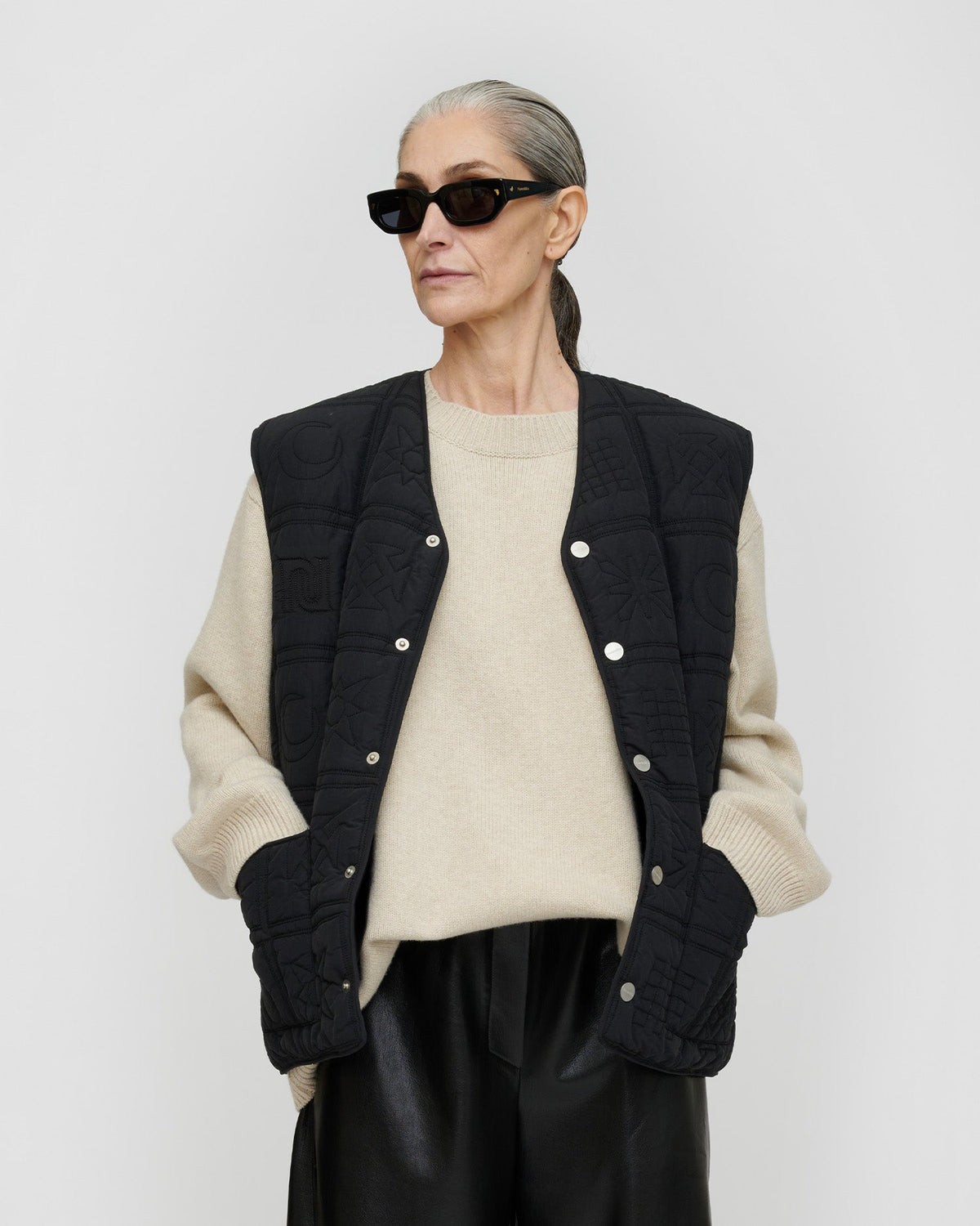 Pull en laine mélangée - Crème
