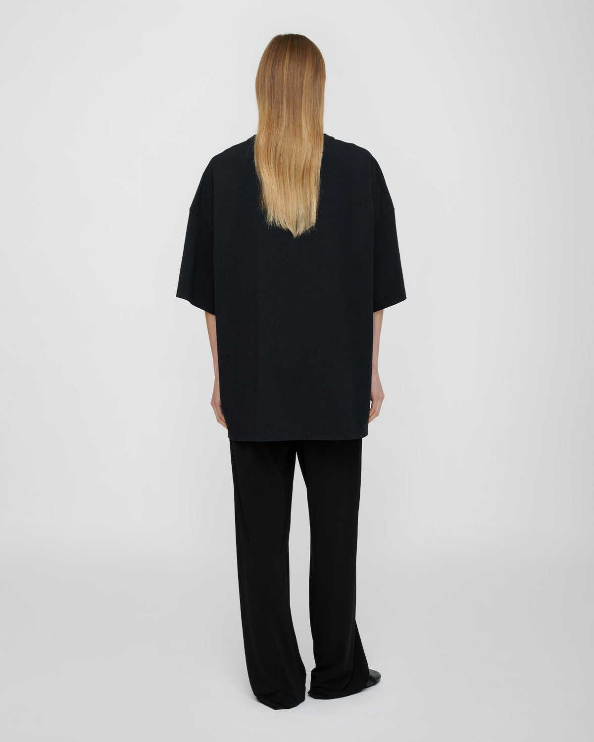 T-shirt en jersey de coton avec poche au crochet - Noir