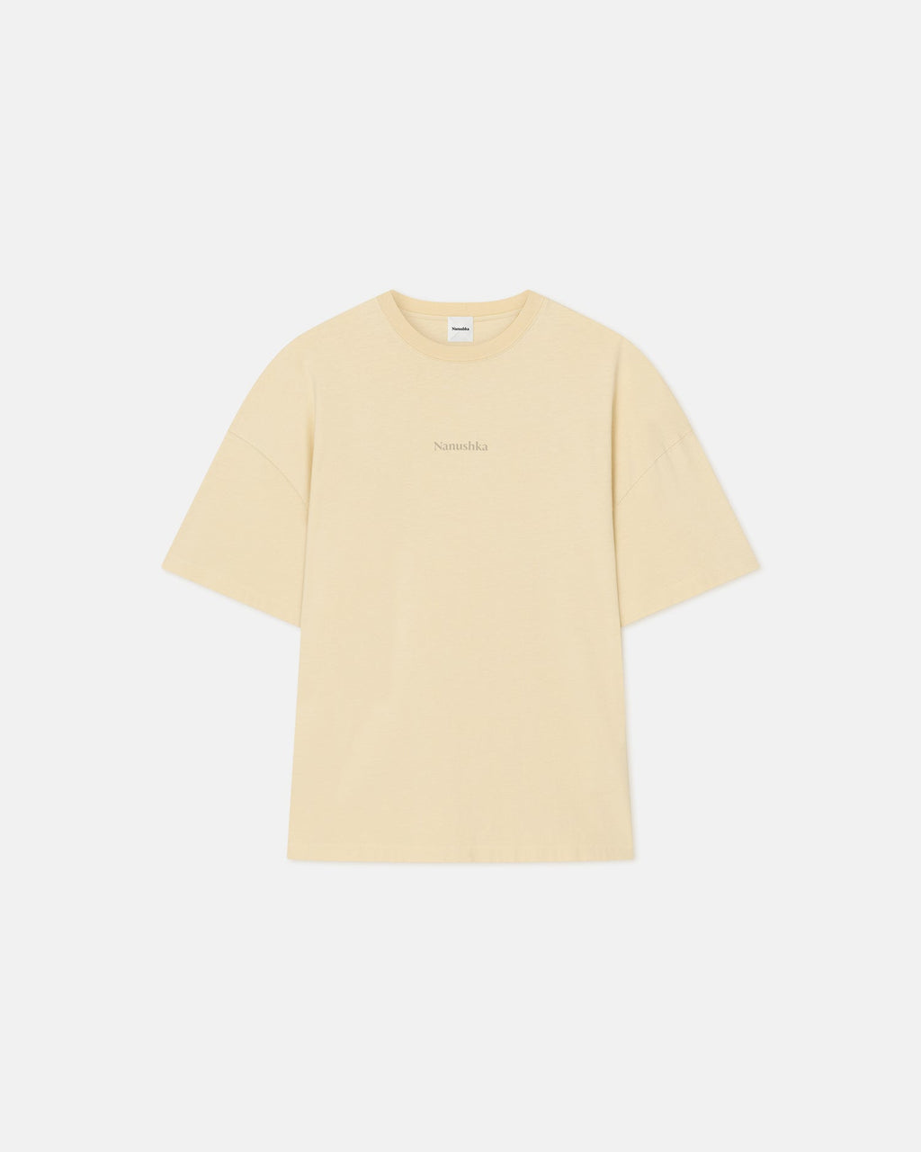 T-shirt en jersey de coton imprimé - Cœur crème/pain d'épice