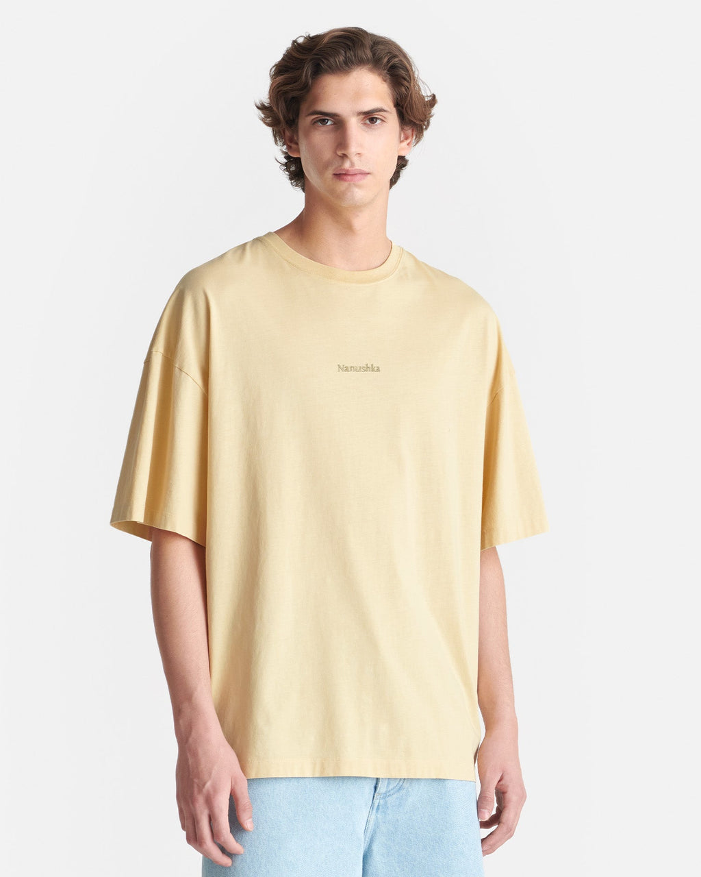 T-shirt en jersey de coton imprimé - Cœur crème/pain d'épice
